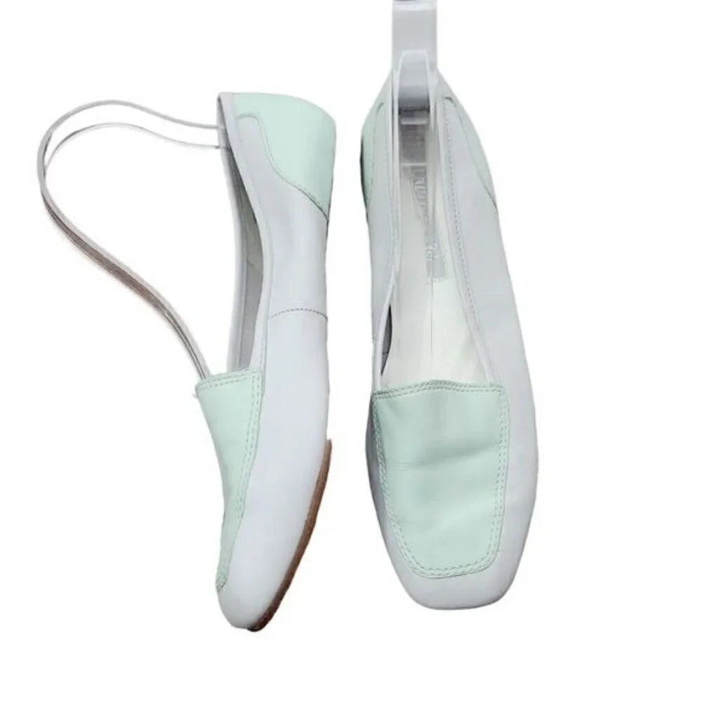Enzo Angiolini Pastel Green Leather Liberty Loafers 8 M